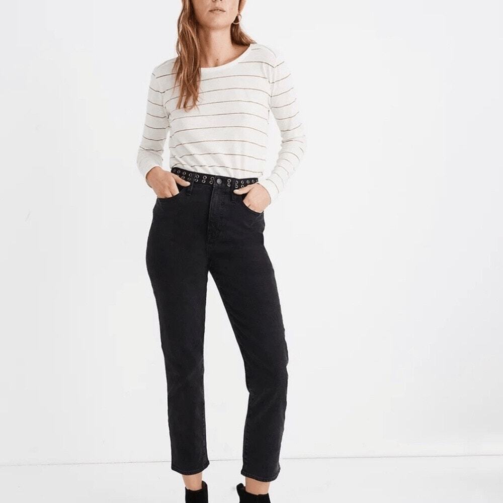 Madewell Classic Straight Cropped Jeans Size 29 Black